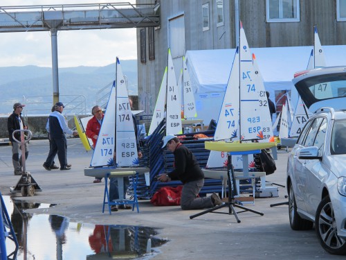 Varios regatistas probaron los barcos estos días en Vigo