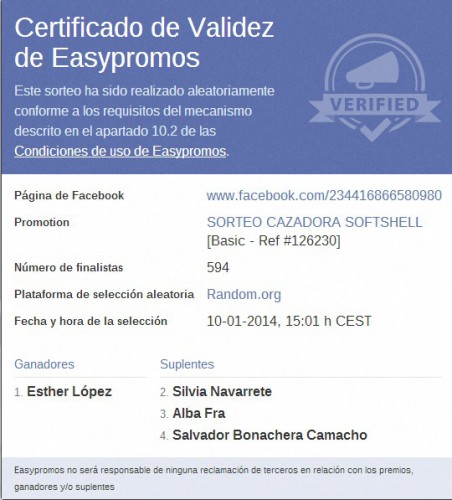 Certificado de validez