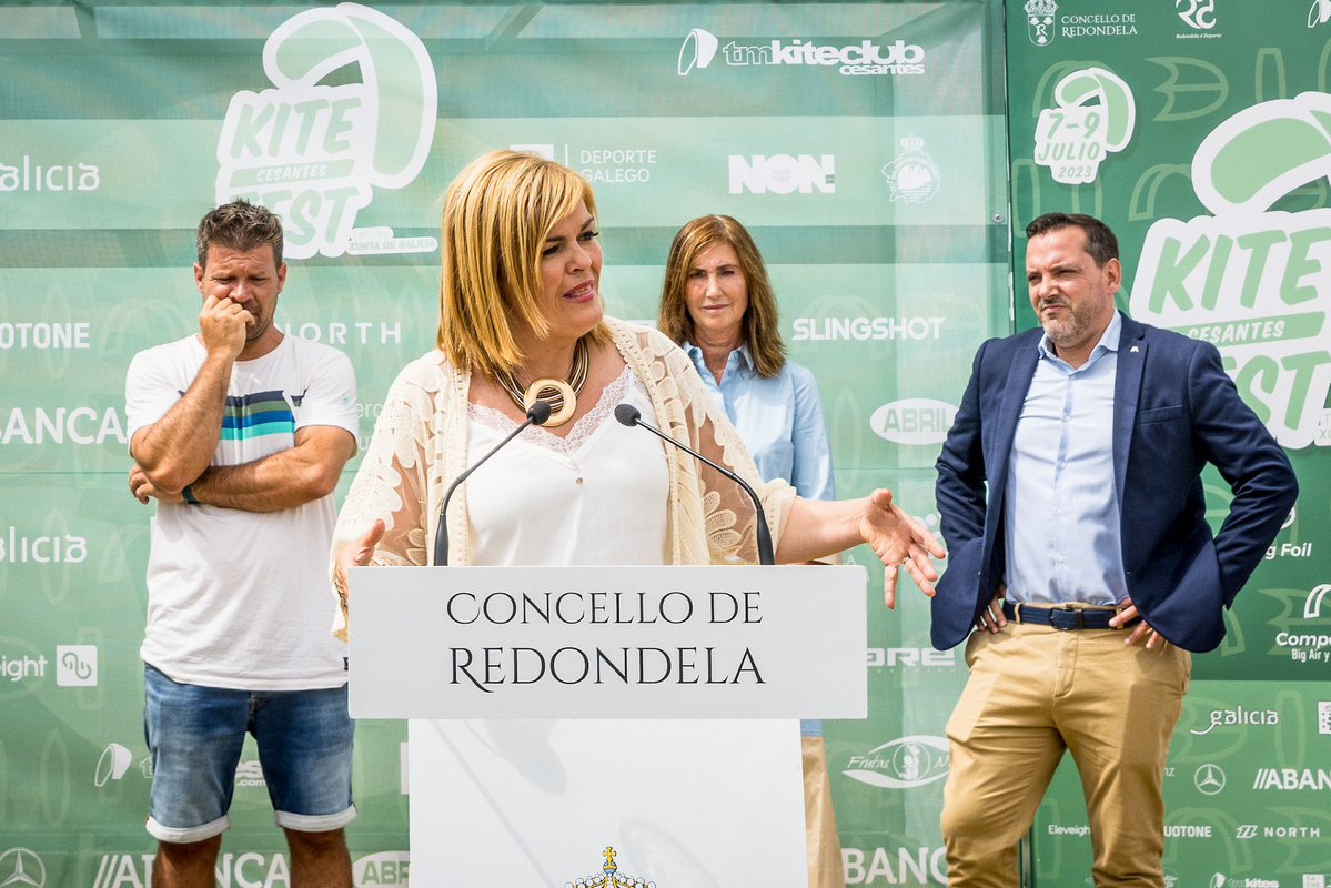 Digna Rivas, alcaldesa de Redondela. © KiteFest Cesantes.