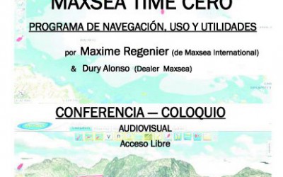 CONFERENCIA COLOQUIO EN EL REAL CLUB DE MAR AGUETE SOBRE EL SISTEMA DE NAVEGACIÓN MAXSEA TIME CERO