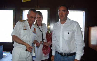 HOMENAJE Y DESPEDIDA DEL COMANDANTE DIRECTOR DE LA ESCUELA NAVAL DE MARÍN, D. MARCIAL GAMBOA