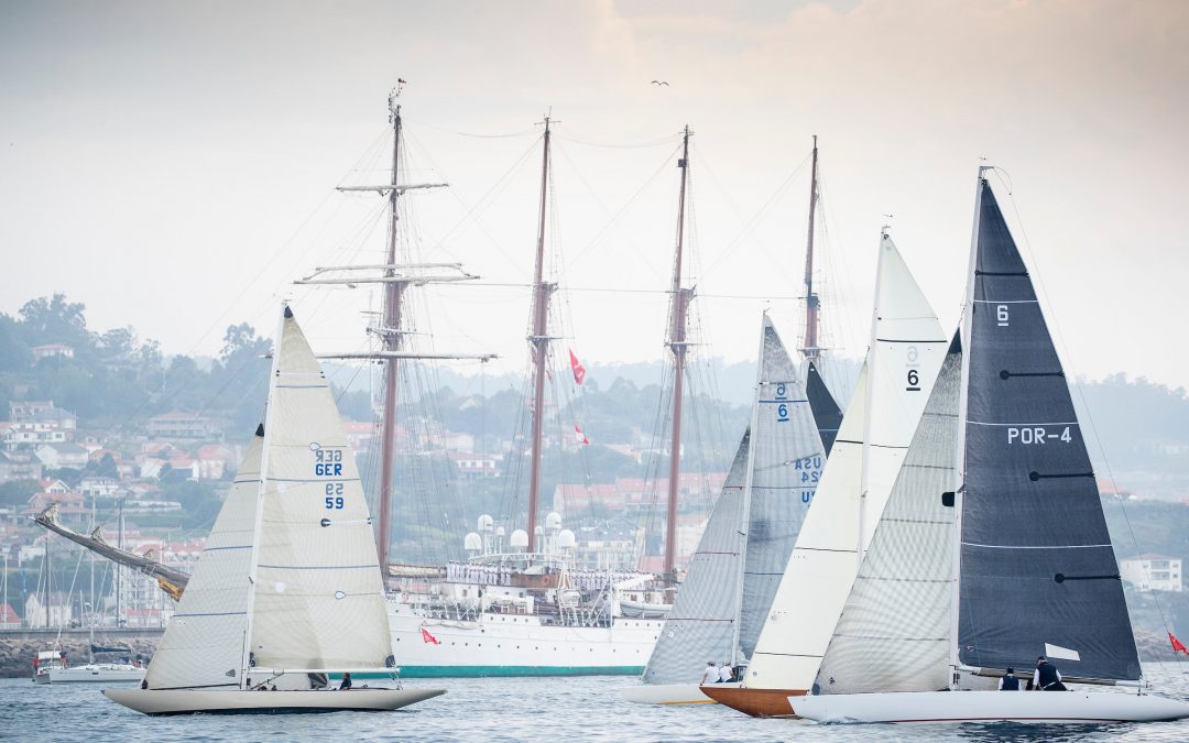 La Infanta Doña Elena, patroneando el “Erica”, vence en la Escuela Naval Militar de Marín la primera prueba del Trofeo Almirante Rodríguez Toubes