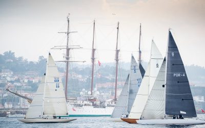 La Infanta Doña Elena, patroneando el “Erica”, vence en la Escuela Naval Militar de Marín la primera prueba del Trofeo Almirante Rodríguez Toubes