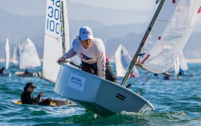 Pablo Rodríguez de Rodeira,  en cabeza del gallego de Optimist