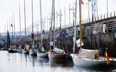 Últimos preparativos en Sanxenxo para el estreno de la 7ª Regata Rey Juan Carlos I El Corte Inglés Máster
