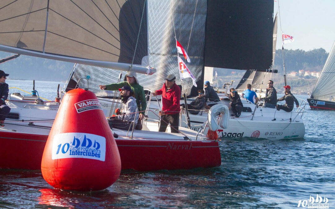 El viento, protagonista en la segunda etapa de la 10ª Regata Interclubes Ría de Pontevedra